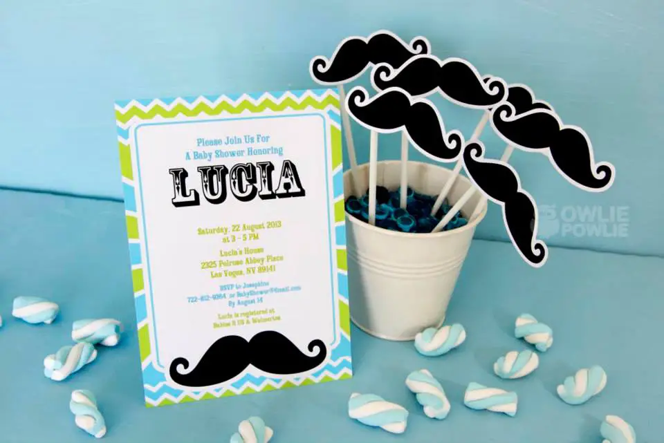 mustache baby shower