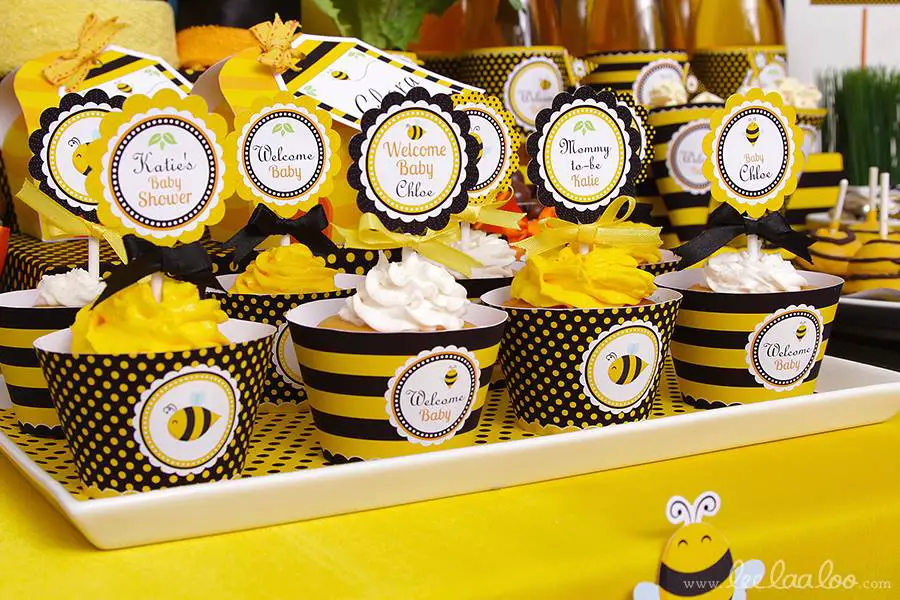 Bumble Bee Baby Shower Cupcakes - PinkDucky.com
