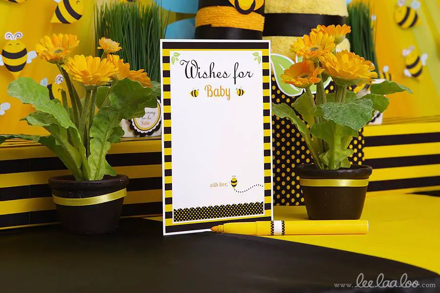 Bumble Bee Baby Shower Wishes - PinkDucky.com