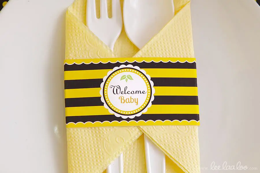 Bumble Bee Baby Shower Table Setting - PinkDucky.com
