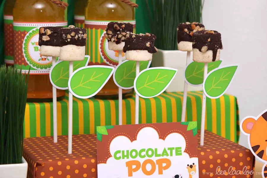 Jungle Theme Baby Shower Chocolate Pops - PinkDucky.com