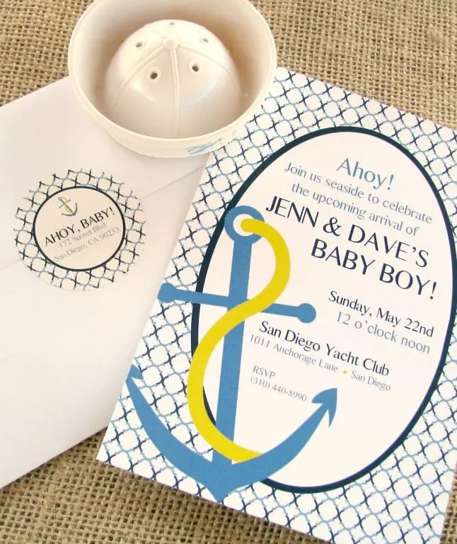 Nautical Themed Baby Shower Invitations - PinkDucky.com