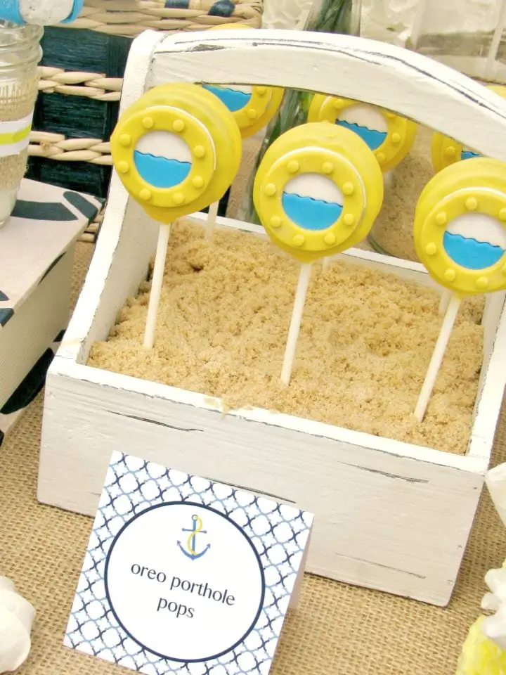 Nautical Themed Baby Shower Porthole Oreo - PinkDucky.com