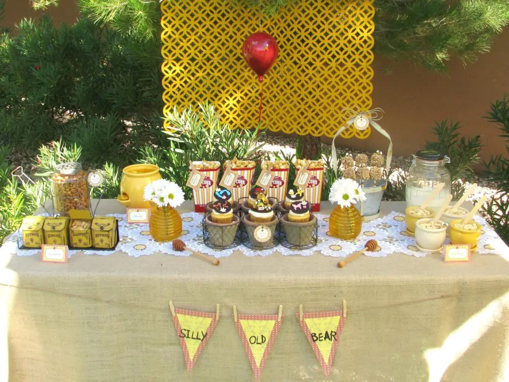 winnie the pooh baby shower tablecloth